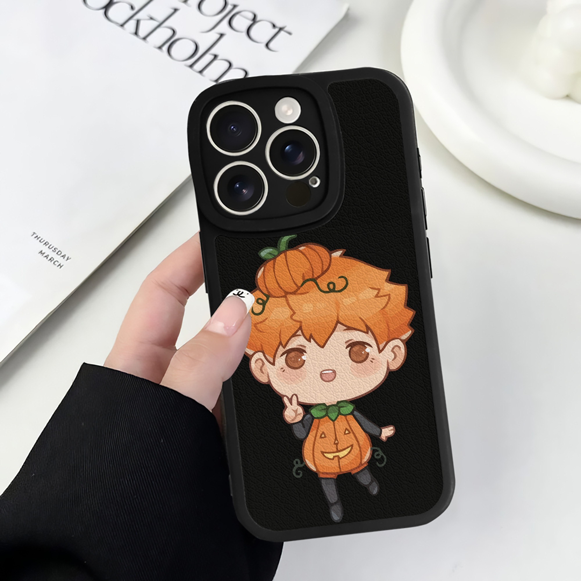 （画像用） ハイキュー!! Haikyu!! 【iPhone 16シリーズ対応】シリコンスマホケース（レザー調） 材質：シリコン